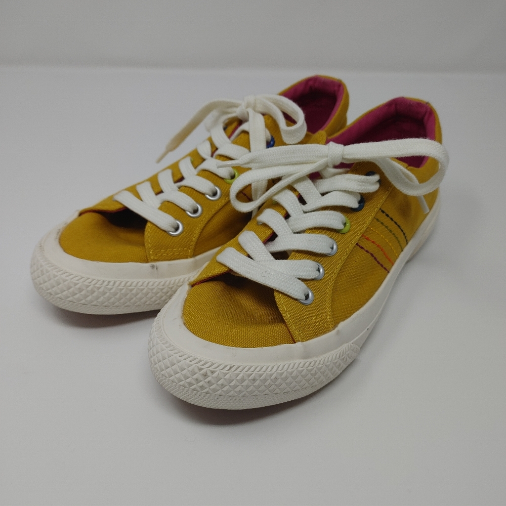 Moshulu Orange Rainbow Thread Lace Up Shoes